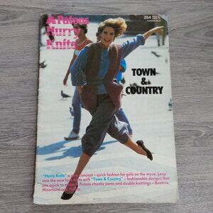 Vintage 80s Sweater Knitting Pattern Book Patons Town & Country 254